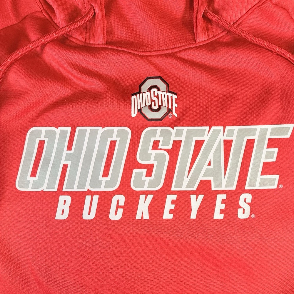 Ohio State Buckeyes Hoodie Men 2XL Red Sweatshirt Performance OSU *